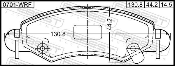 0701WRF Febest Колодки передние