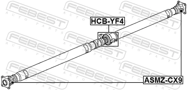 HCBYF4 Febest Подвесной подшипник кардана