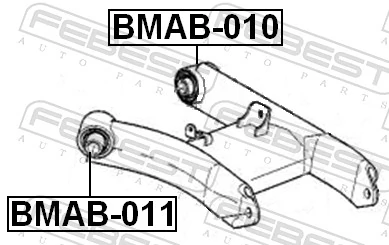 BMAB010 Febest Сайлентблок задней тяги