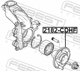 2182CDHF Febest Ступица колеса передняя