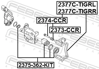 2374CCR Febest Направляющая суппорта заднего