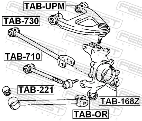 TAB730 Febest Сайлентблок заднего поперечного рычага