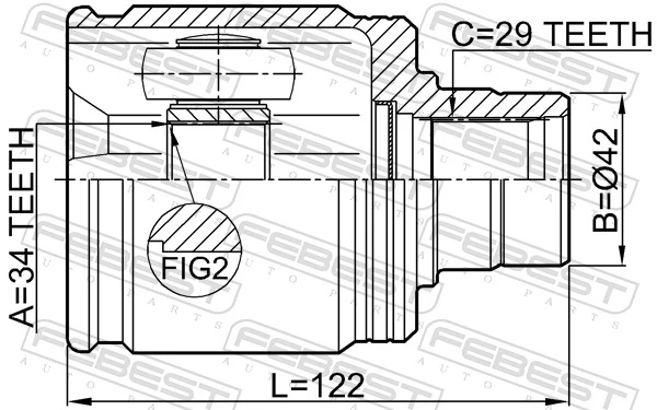 Шарнир привода внутренний Posterparts BB7613 цена, от 36.26 USD