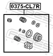 0375CL7R Febest Ремкомплект заднего тормозного суппорта