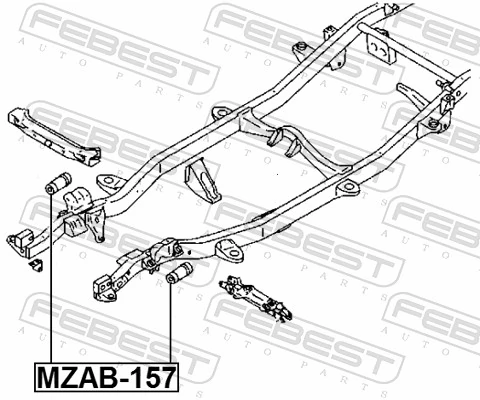 MZAB157 Febest Сайлентблок нижнего переднего рычага