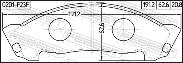 0201F23F Febest Колодки передние