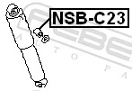 NSBC23 Febest Втулка сайлентблока амортизатора заднего