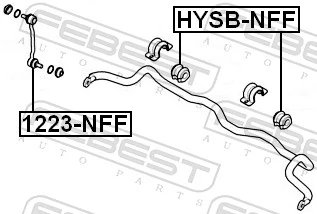 HYSBNFF Febest Разрезная втулка стабилизатора