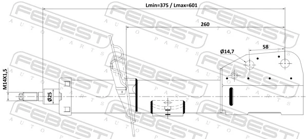 Амортизатор передней подвески левой Hola SH21004G цена, от 50.40 USD