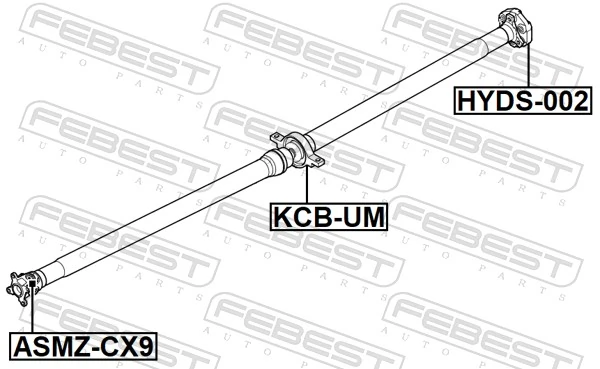KCBUM Febest Подвесной подшипник кардана