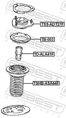 TSHBASA44F Febest Пыльник стойки передней