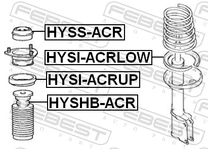 HYSSACR Febest Опора амортизатора