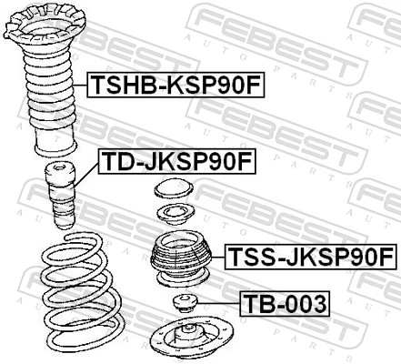 TSSJKSP90F Febest Подушка амортизатора переднего