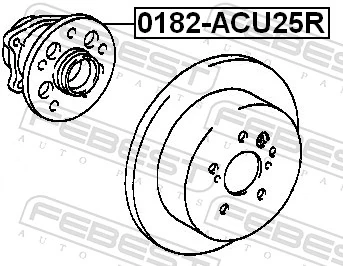0182ACU25R Febest Ступица задняя