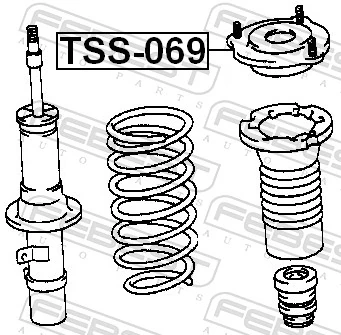 4868030160 Toyota Подушка амортизатора переднего