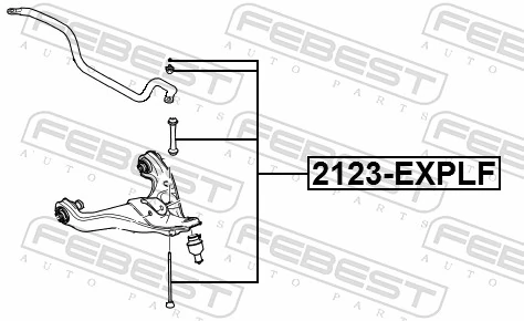 2123EXPLF Febest Стойка переднего стабилизатора