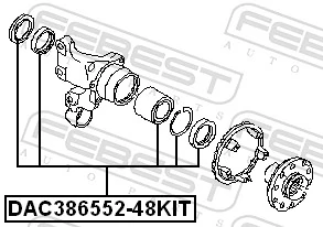 DAC38655248KIT Febest Сальник задней ступицы, внешний