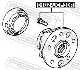 0182UCF30R Febest Ступица задняя