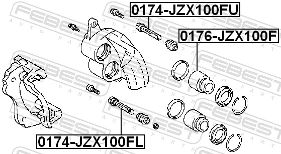 0176JZX100F Febest Поршень тормозного суппорта переднего