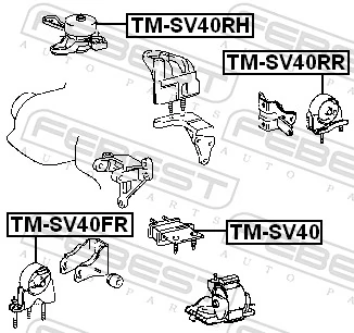 TMSV40RH Febest Правая подушка двигателя
