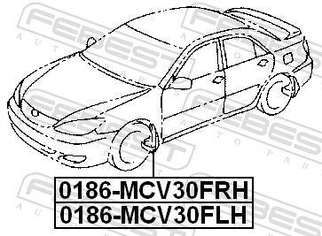 0186MCV30FRH Febest Брызговик передний правый