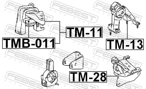 TM11 Febest Правая подушка двигателя