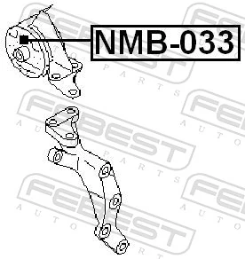 NMB033 Febest Правая подушка двигателя