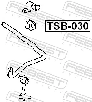 TSB030 Febest Разрезная втулка стабилизатора