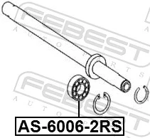 AS60062RS Febest Подвесной подшипник передней полуоси