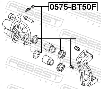 0575BT50F Febest Ремкомплект суппорта тормозного, переднего