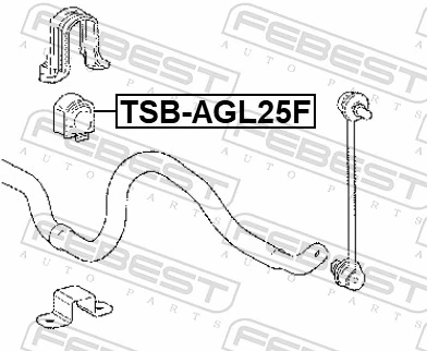 TSBAGL25F Febest Разрезная втулка стабилизатора