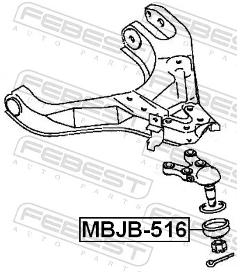 MBJB516 Febest Пыльник опоры шаровой нижней