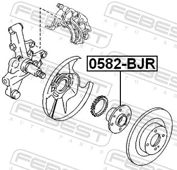 0582BJR Febest Ступица задняя