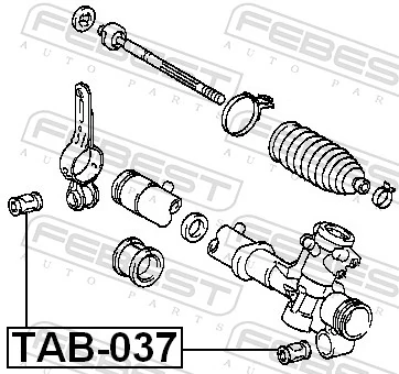 TAB037 Febest Сайлентблок крепления рулевой рейки
