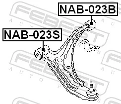 NAB023S Febest Сайлентблок нижнего переднего рычага