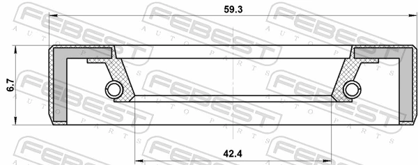95FBY44590707R Febest Сальник АКПП/КПП входного/первичного вала