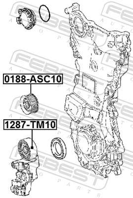0188ASC10 Febest Ролик приводного ремня, паразитный