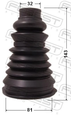 Bota de proteção externa de junta homocinética do semieixo dianteiro Renault Megane I LA0, LA1