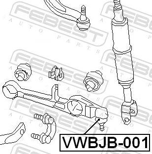 VWBJB001 Febest Пыльник опоры шаровой нижней
