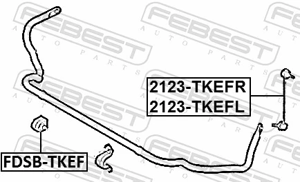 FDSBTKEF Febest Разрезная втулка стабилизатора