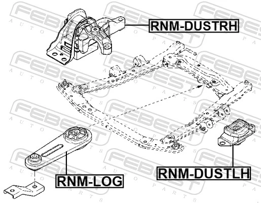 Правая подушка двигателя 8200805807 Renault (RVI)