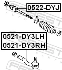 D35032280A Mazda Наружный наконечник рулевой тяги