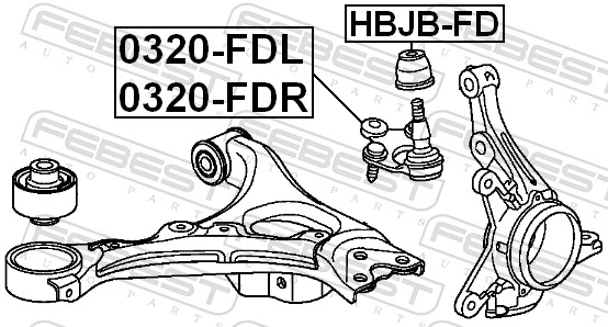 HBJBFD Febest Пыльник опоры шаровой нижней