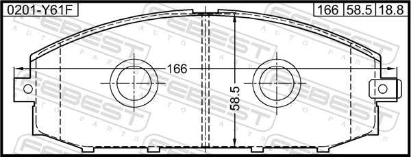 0201Y61F Febest Колодки передние