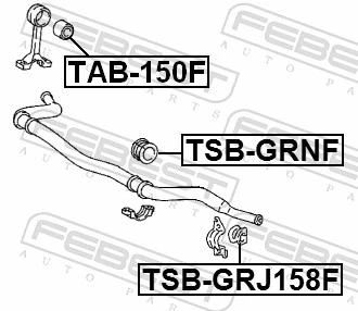 TAB150F Febest Втулка переднего стабилизатора