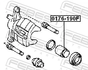 0176AE190F Febest Поршень тормозного суппорта переднего