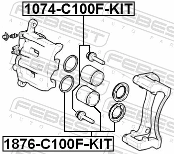 Kit de reparação de suporte do freio dianteiro Chevrolet Captiva I C100