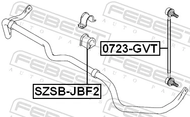 SZSBJBF2 Febest Разрезная втулка стабилизатора
