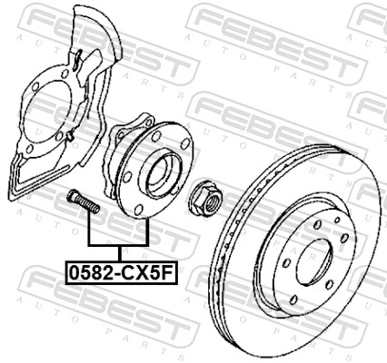 0582CX5F Febest Ступица колеса передняя