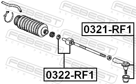 0321RF1 Febest Наружный наконечник рулевой тяги